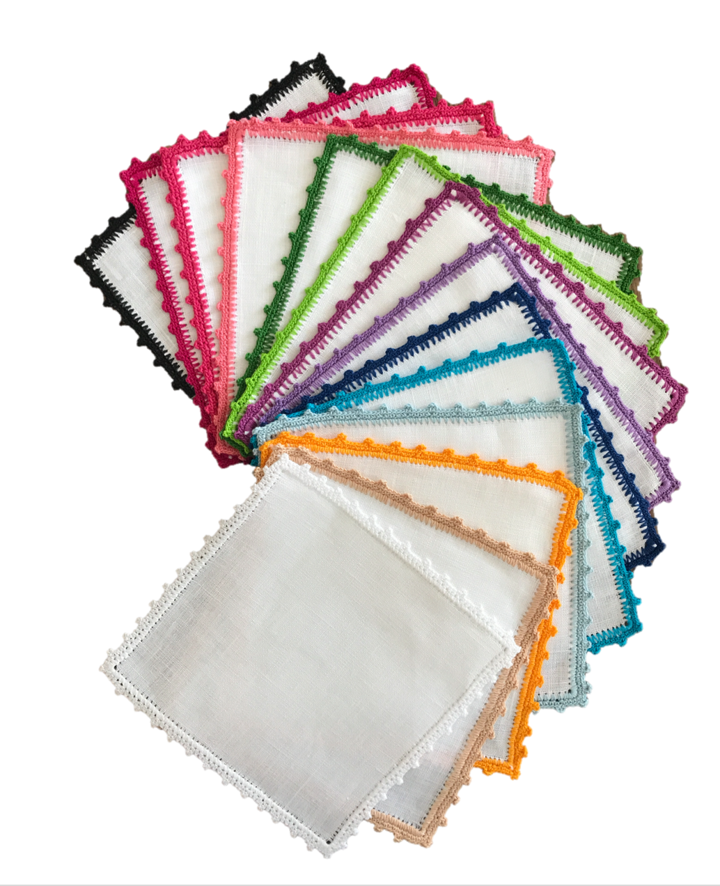 Bella Crochet Edge Cocktail Napkin