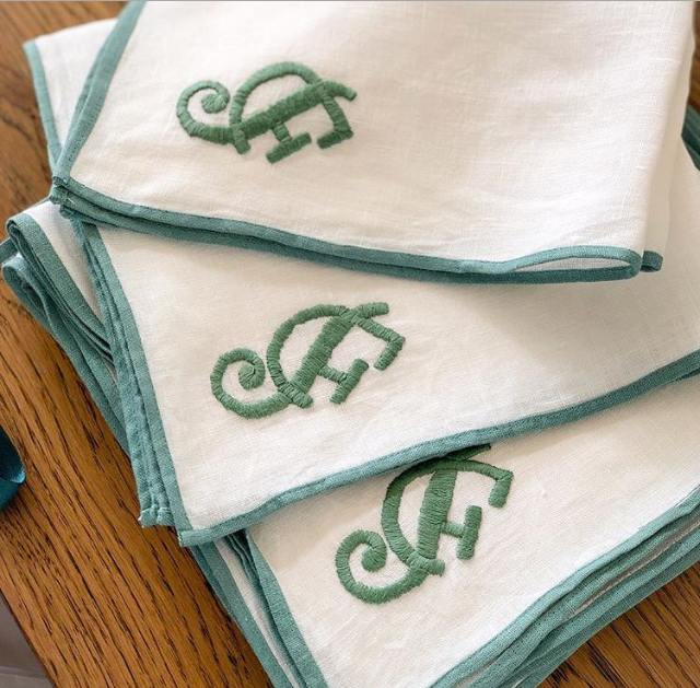 Fern Color Edge Dinner Napkin