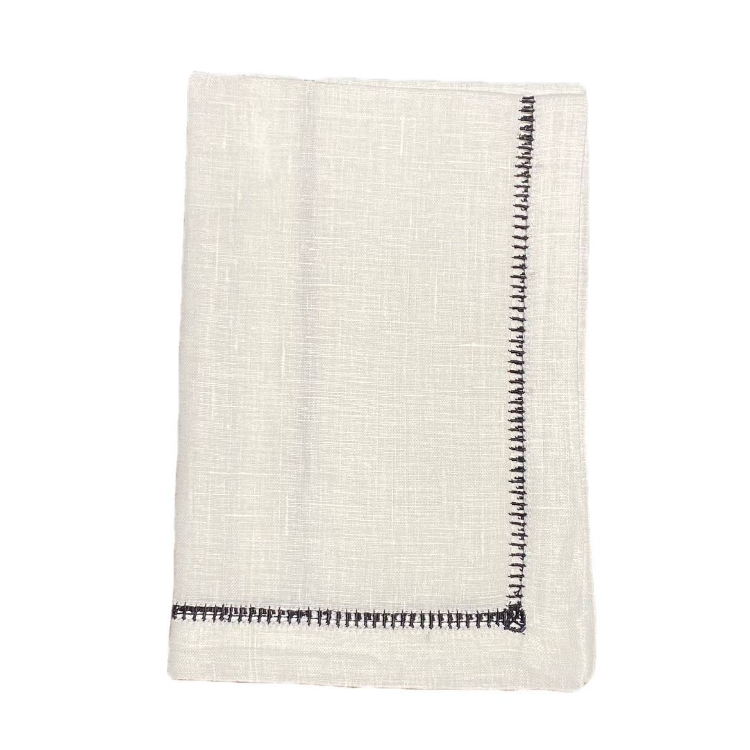 Stitch Black + White Hand Towel