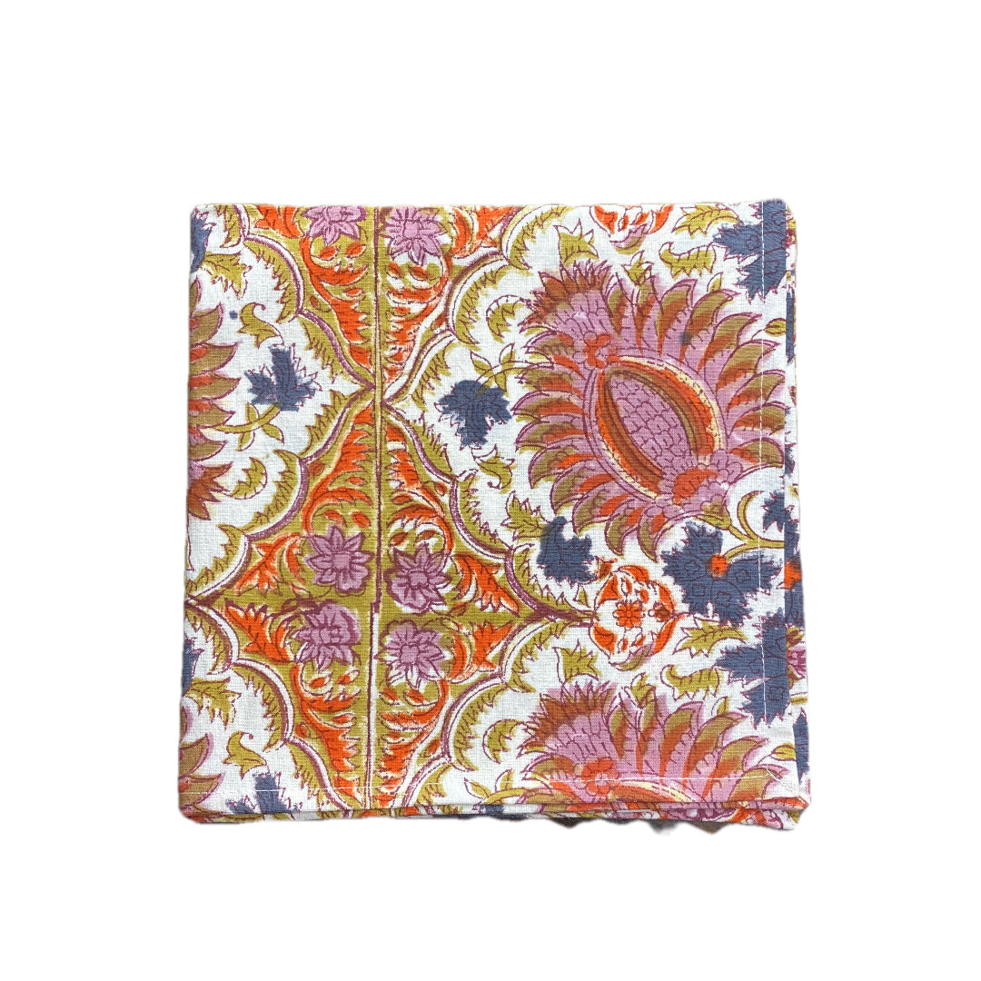 Block Print Elegant Geometrical Cloth Napkin