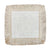 Bone Hand-Knotted Fringe Square Cocktail Napkin