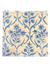 French Blue Floral Blockprint Dinner Napkin