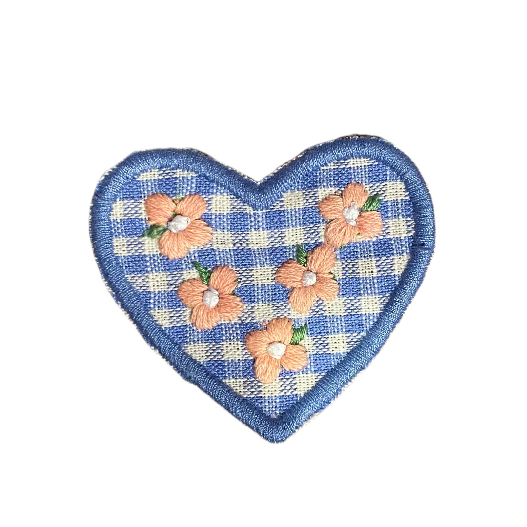 Gingham Heart Patch D