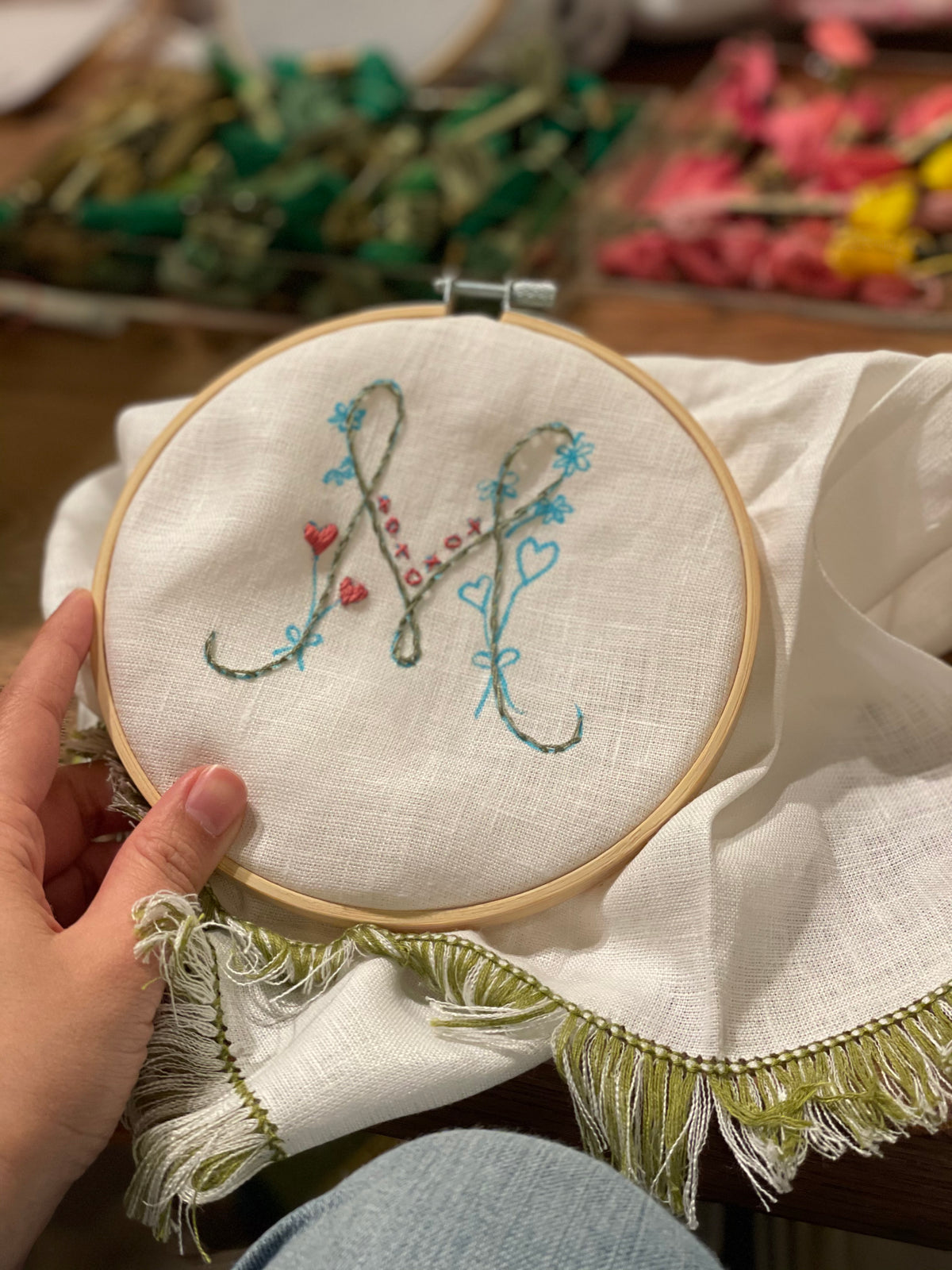Valentines Riley’s floral letter hand towel kit