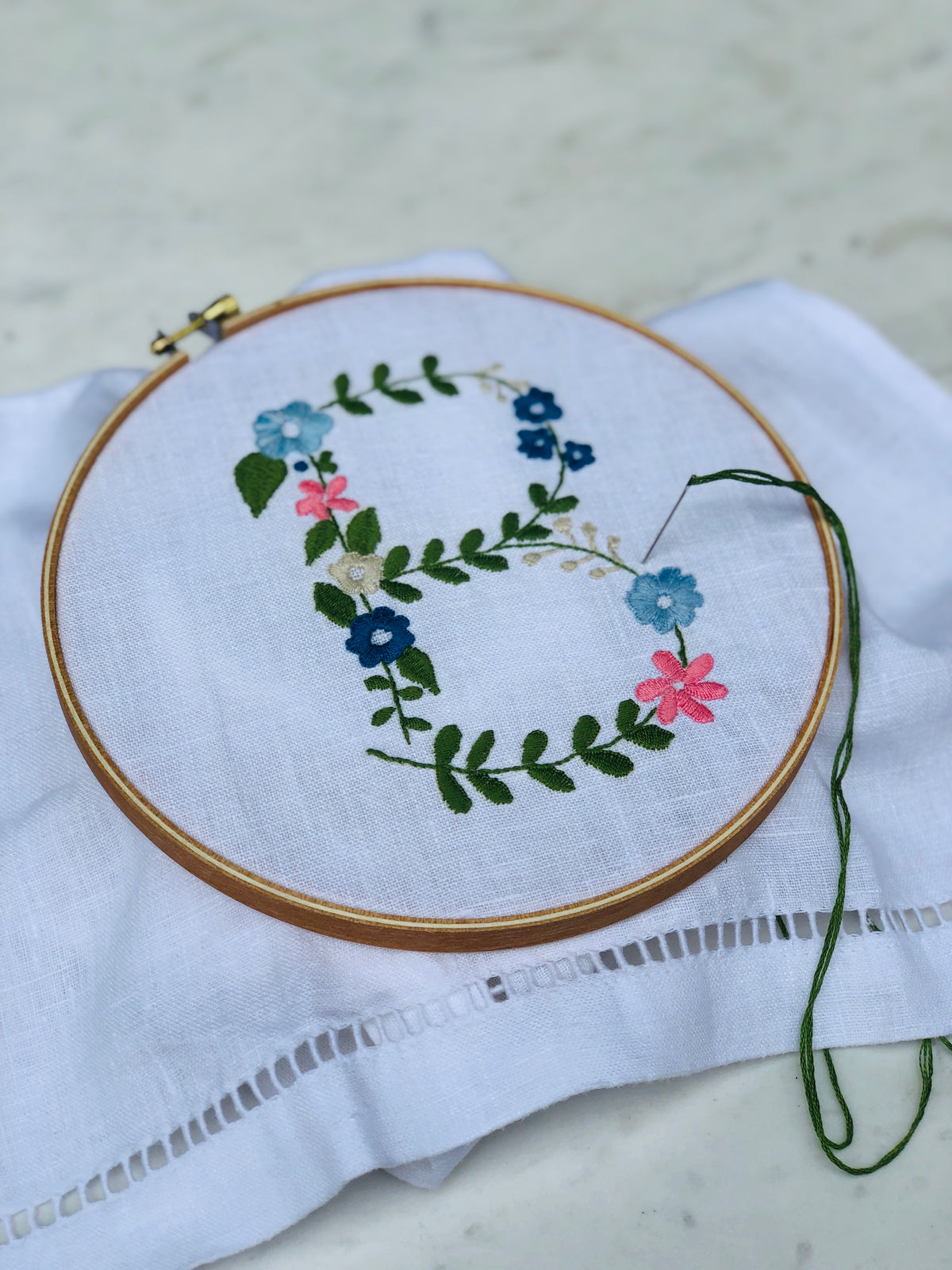 DIY Flower Alphabet Hand Towel Kit