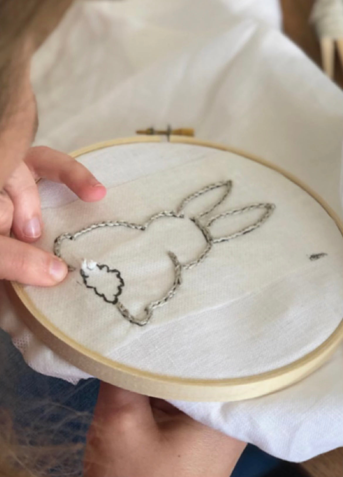 Bunny hand towel DIY kit