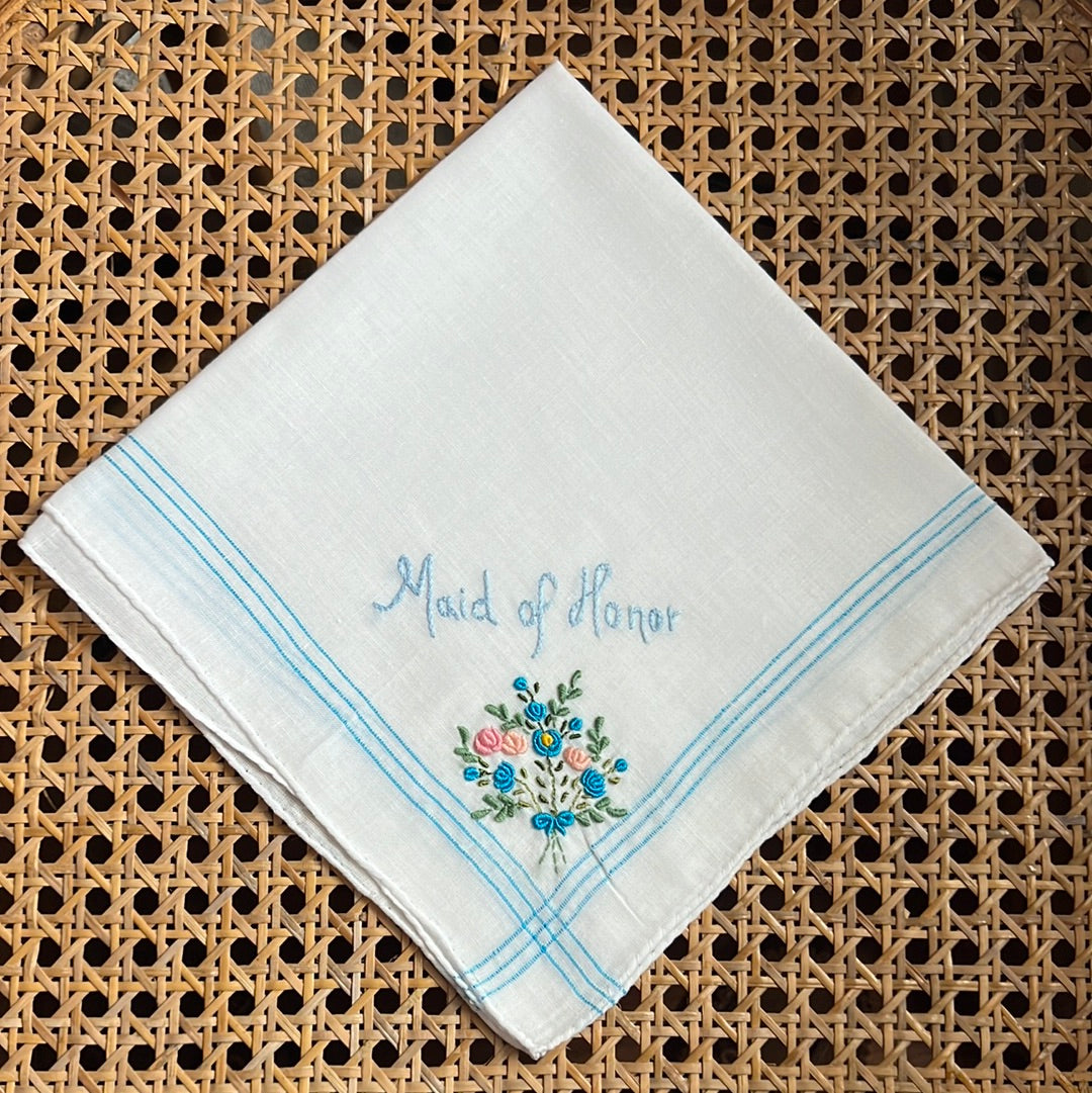 Maid of Honor Hankie - Made to order