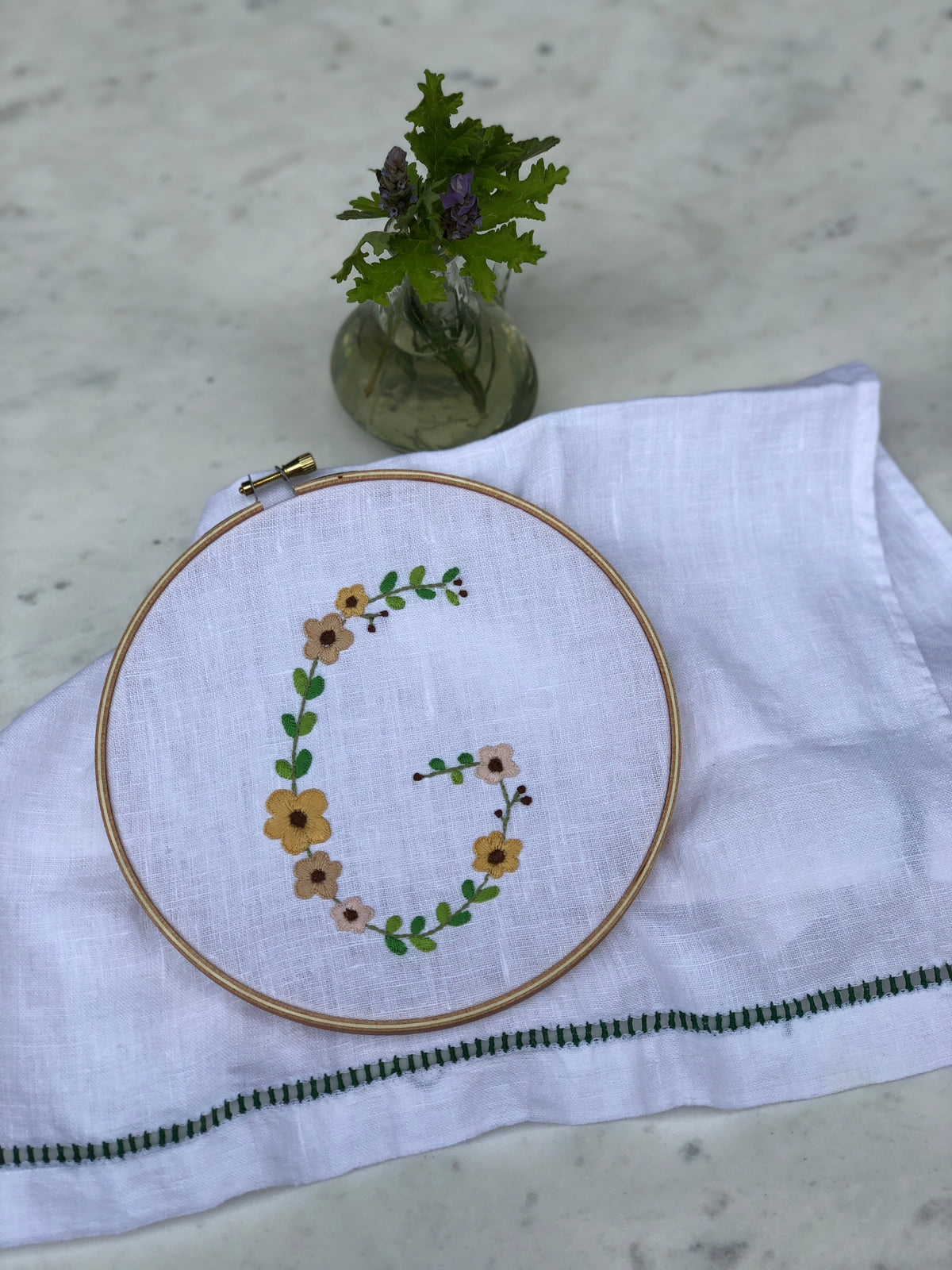 DIY Flower Alphabet Hand Towel Kit