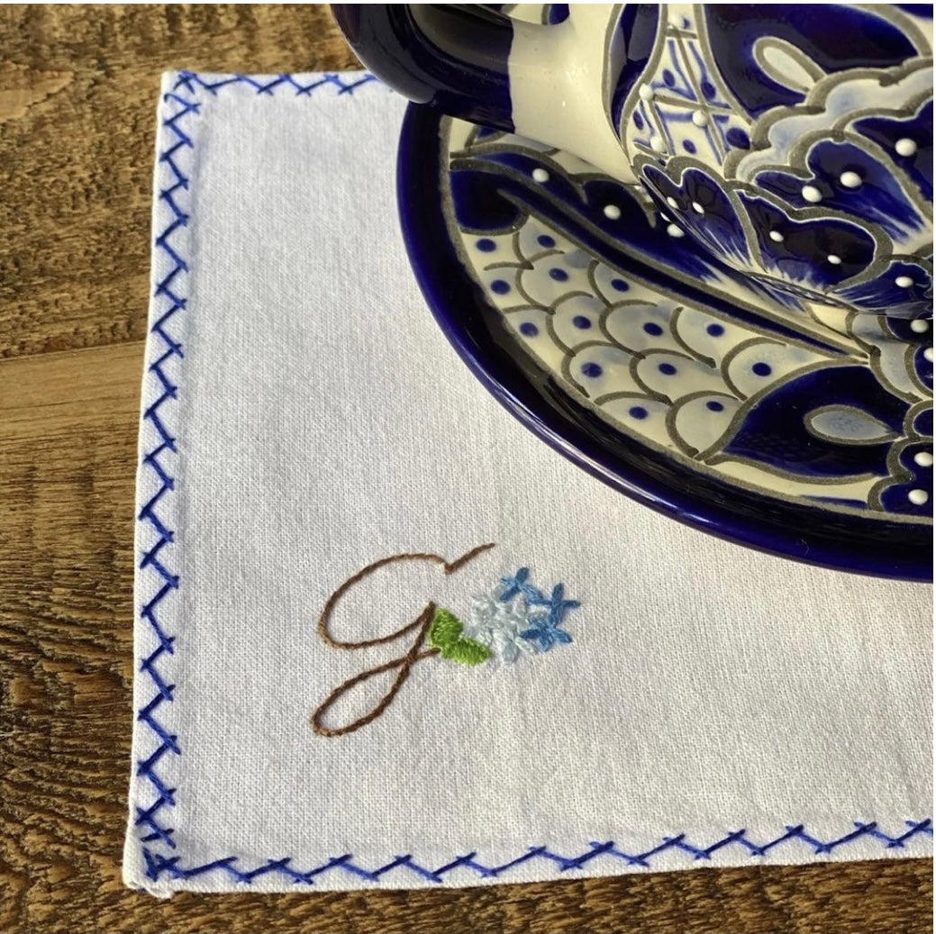 PDF Alphabet #22 Hibiscus Linens Hand Sketched