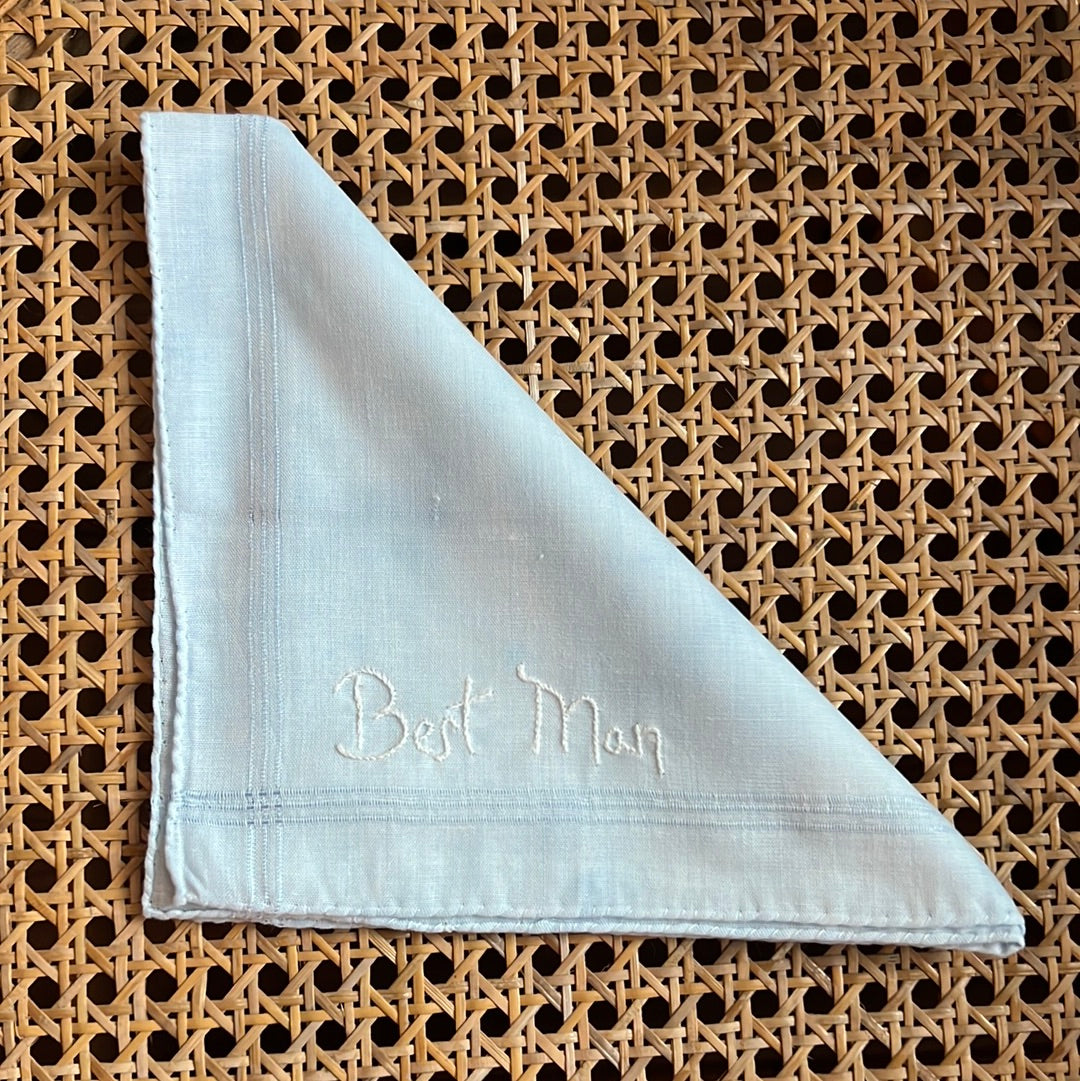 Best Man Soft Blue Hankie - Made to order