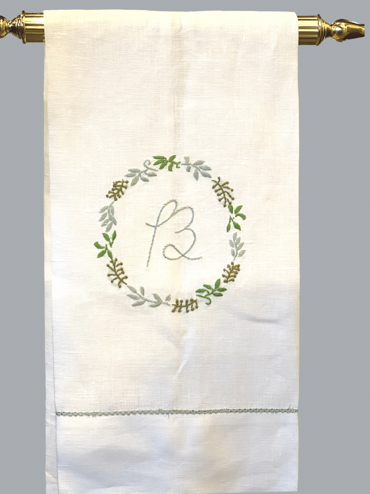 Green Wreath with Initial