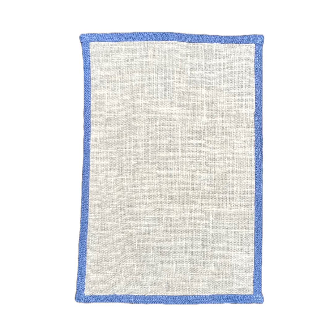 Light Blue Fold Over Color Edge Napkin
