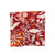 Block Print in Red Poinsettia Dinner Napkin