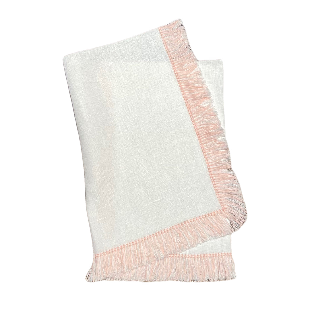 Petal Hand Knotted Fringe Dinner Napkin