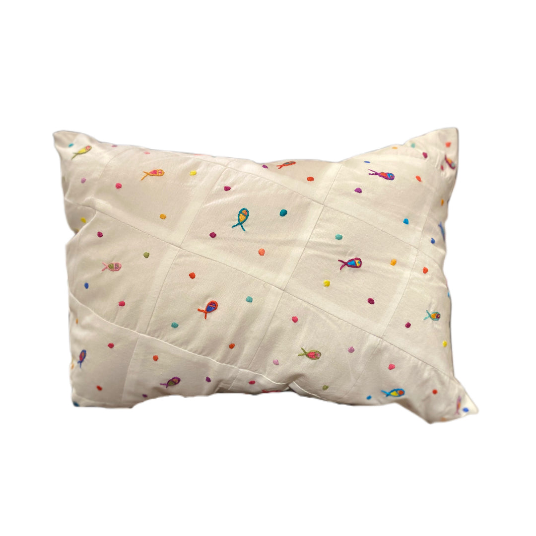 Fishes Quilted Pillow