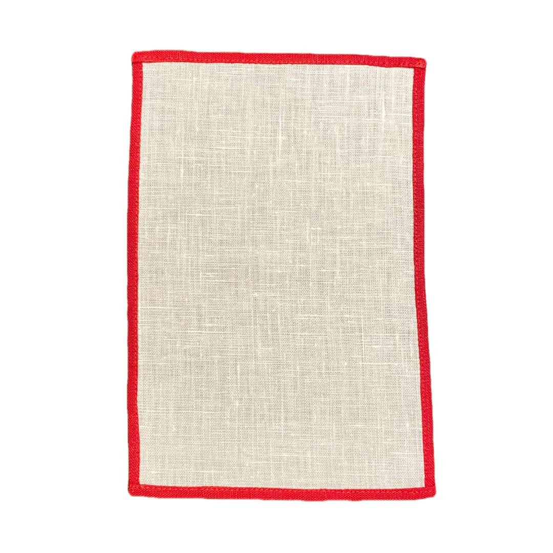 Red Fold Over Color Edge Napkin