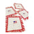 Fringe Cocktail Napkin with Embroidered Flag Individual
