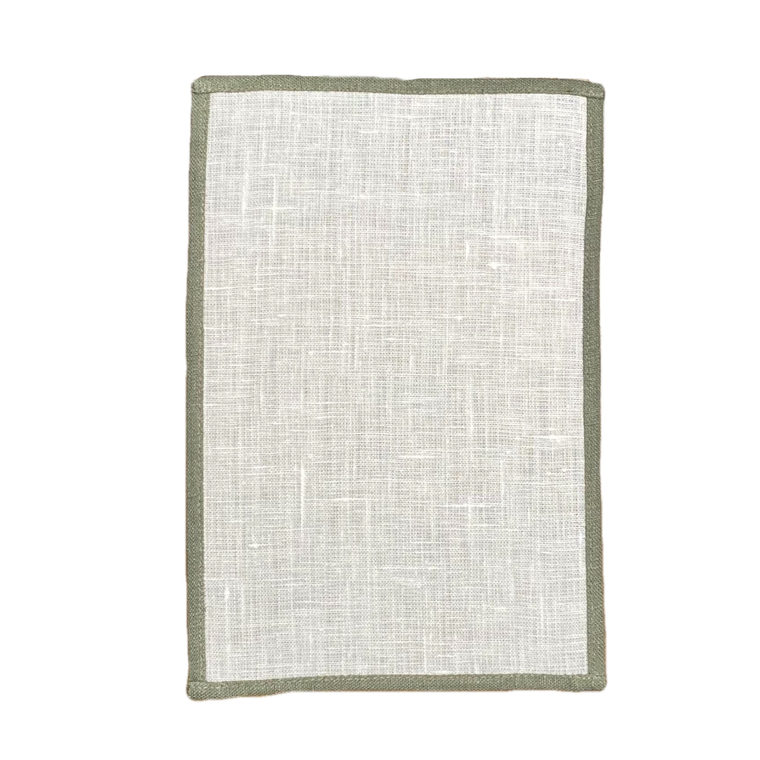 Sage Fold Over Color Edge Napkin