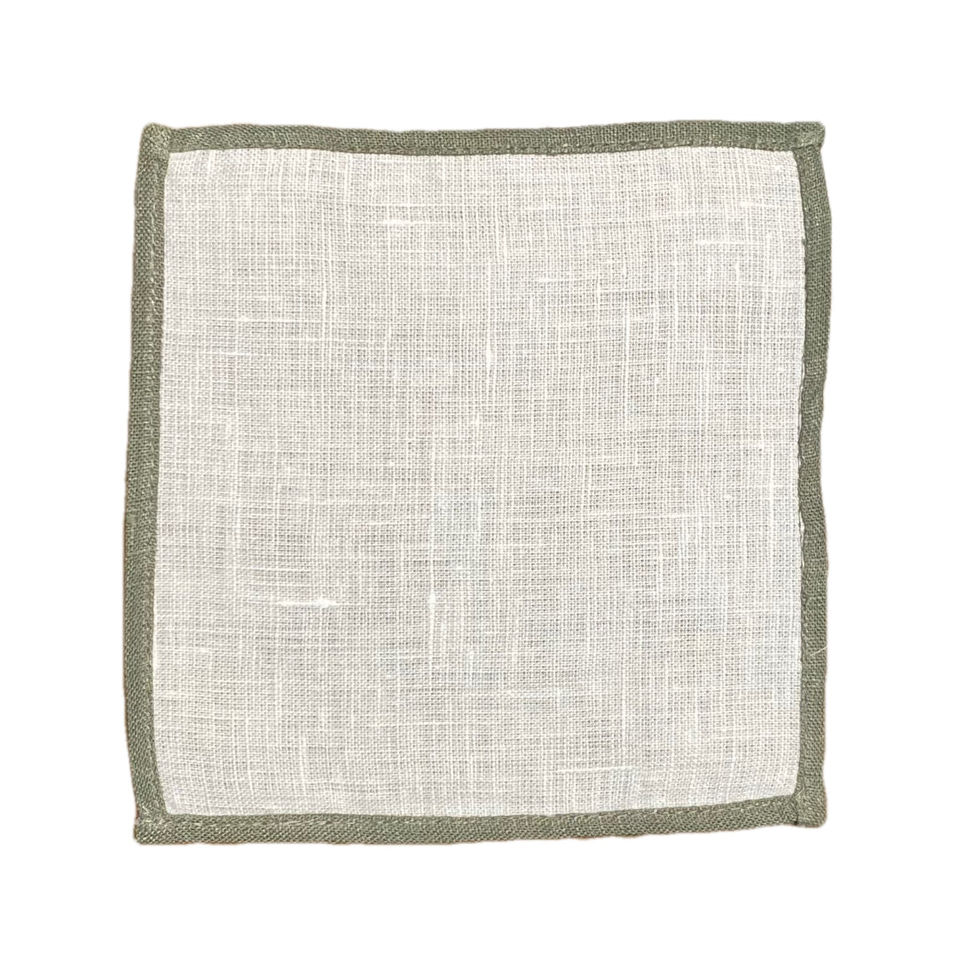 Sage Color Edge Cocktail Napkin