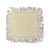 Natural Sky Blue Hand-Knotted Fringe Square Cocktail Napkin