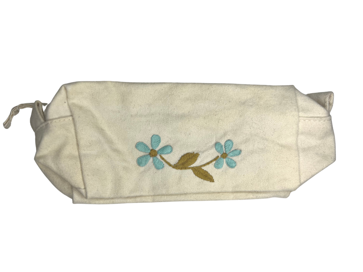 Small Embroidered Cosmetic Bag